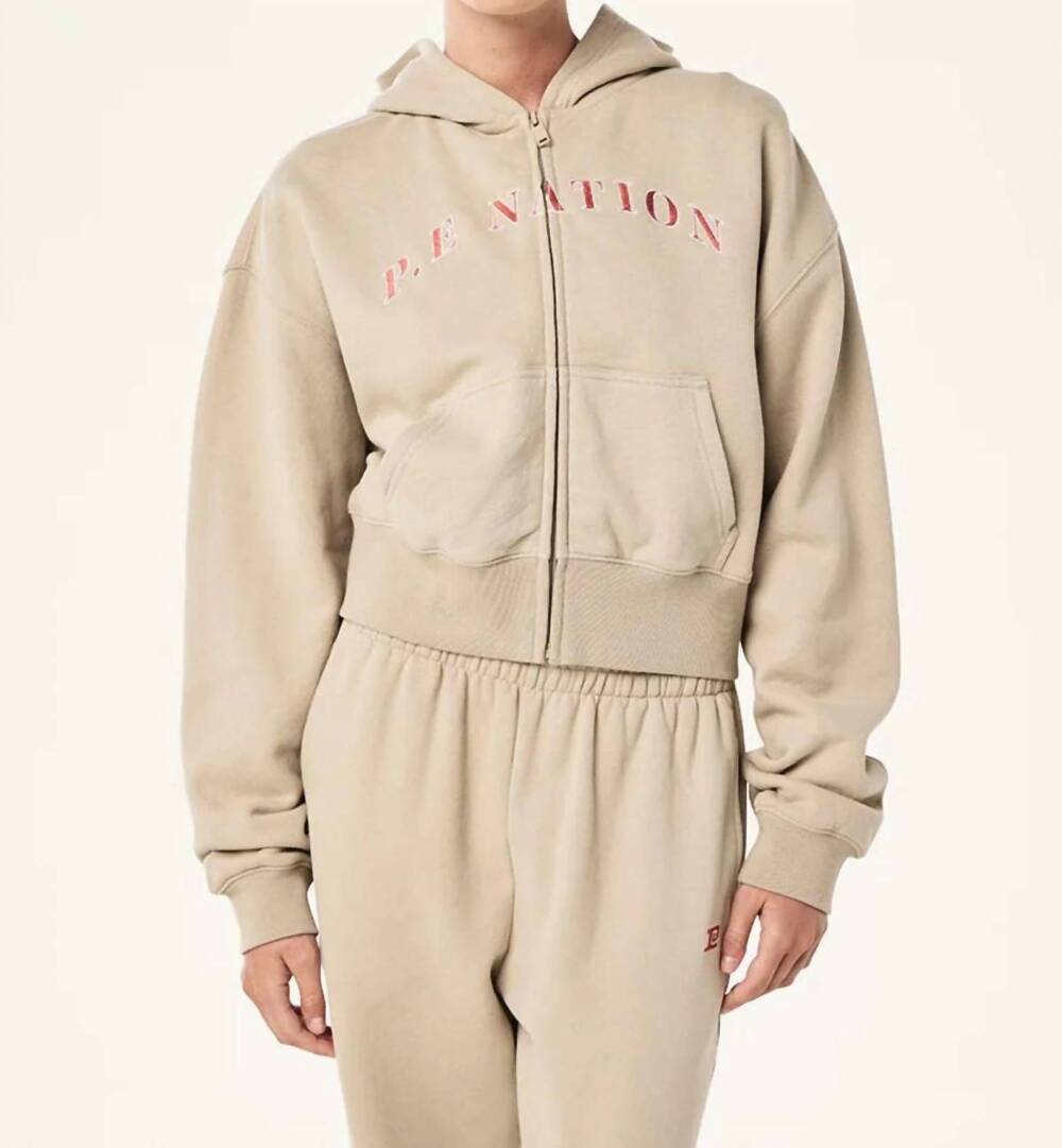 NEW P.E. NATION eastside zip jacket in oxford tan